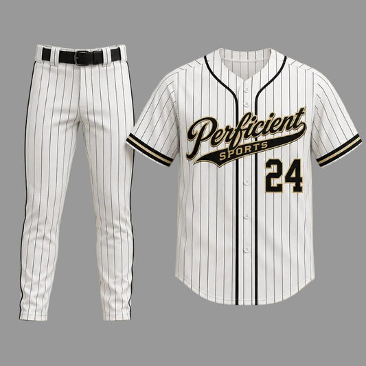 CUSTOM BLACK AND WHITE BASBALL UNIFORM