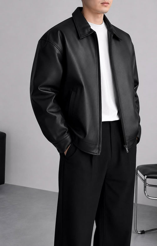 Premium Black Leather Jacket